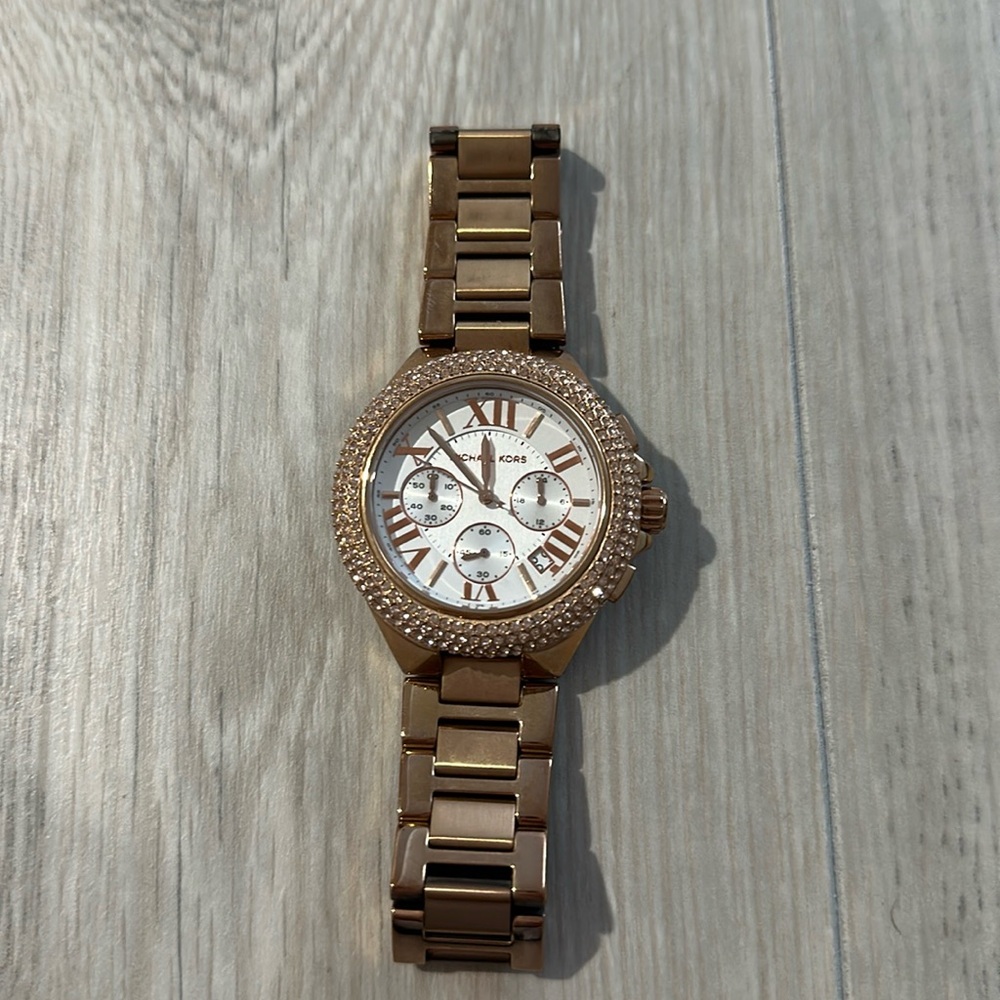 Michael Kors Rose Gold-Tone Stainless Steel Watch